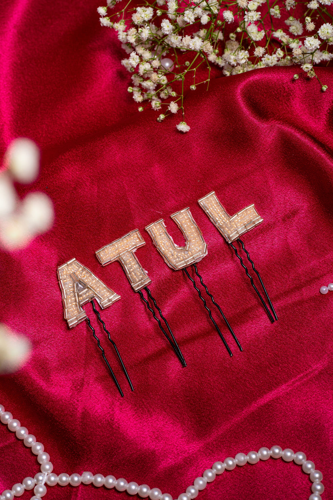Rosé Pearl Hairpins