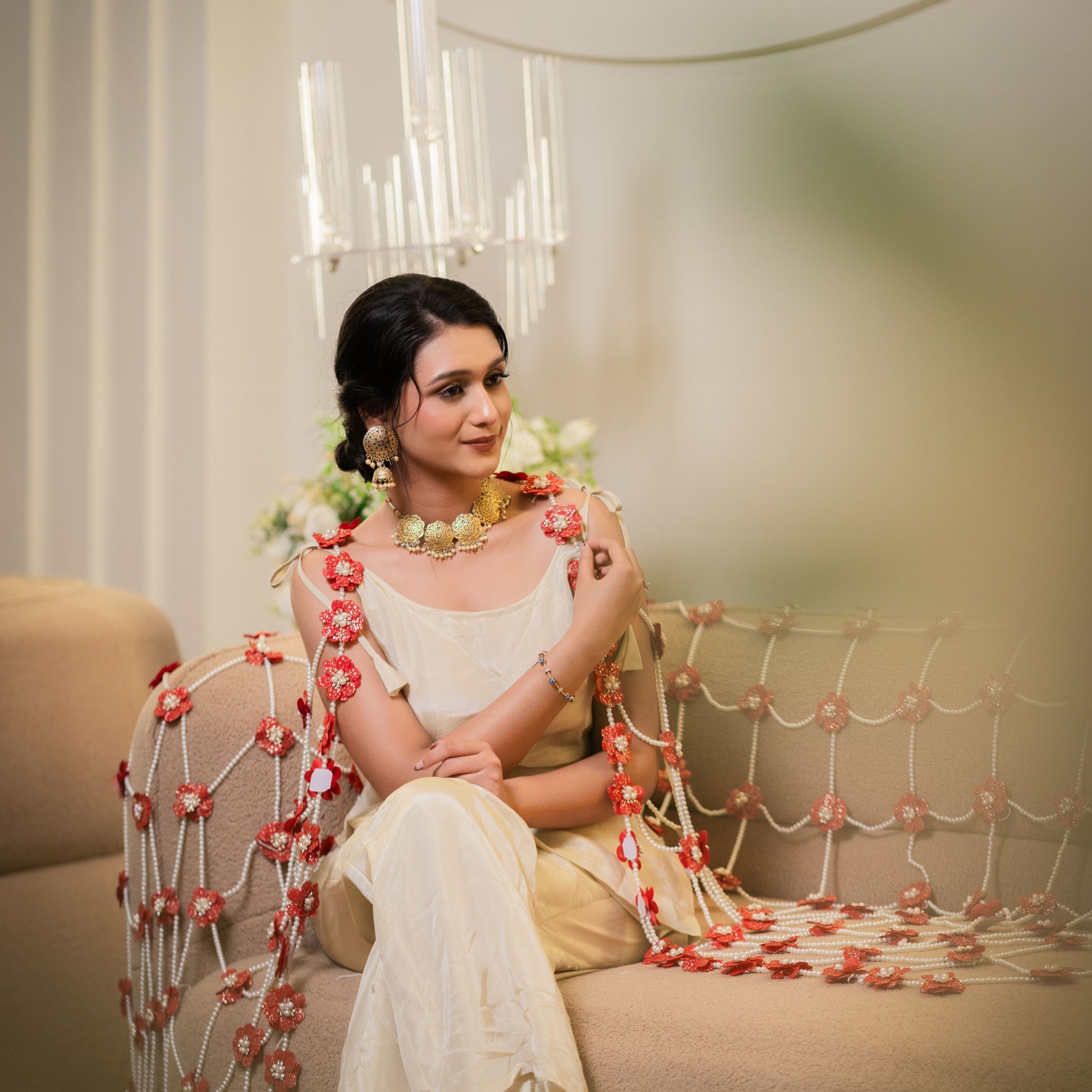 Pearl Phool Bridal Dupatta