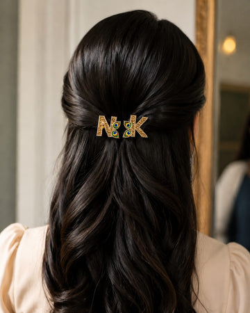 Golden Mayura Hairpins
