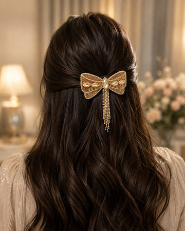 Golden Grace Bow Hairpin