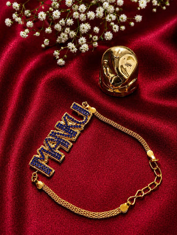 Regal Zardozi Name Rakhi