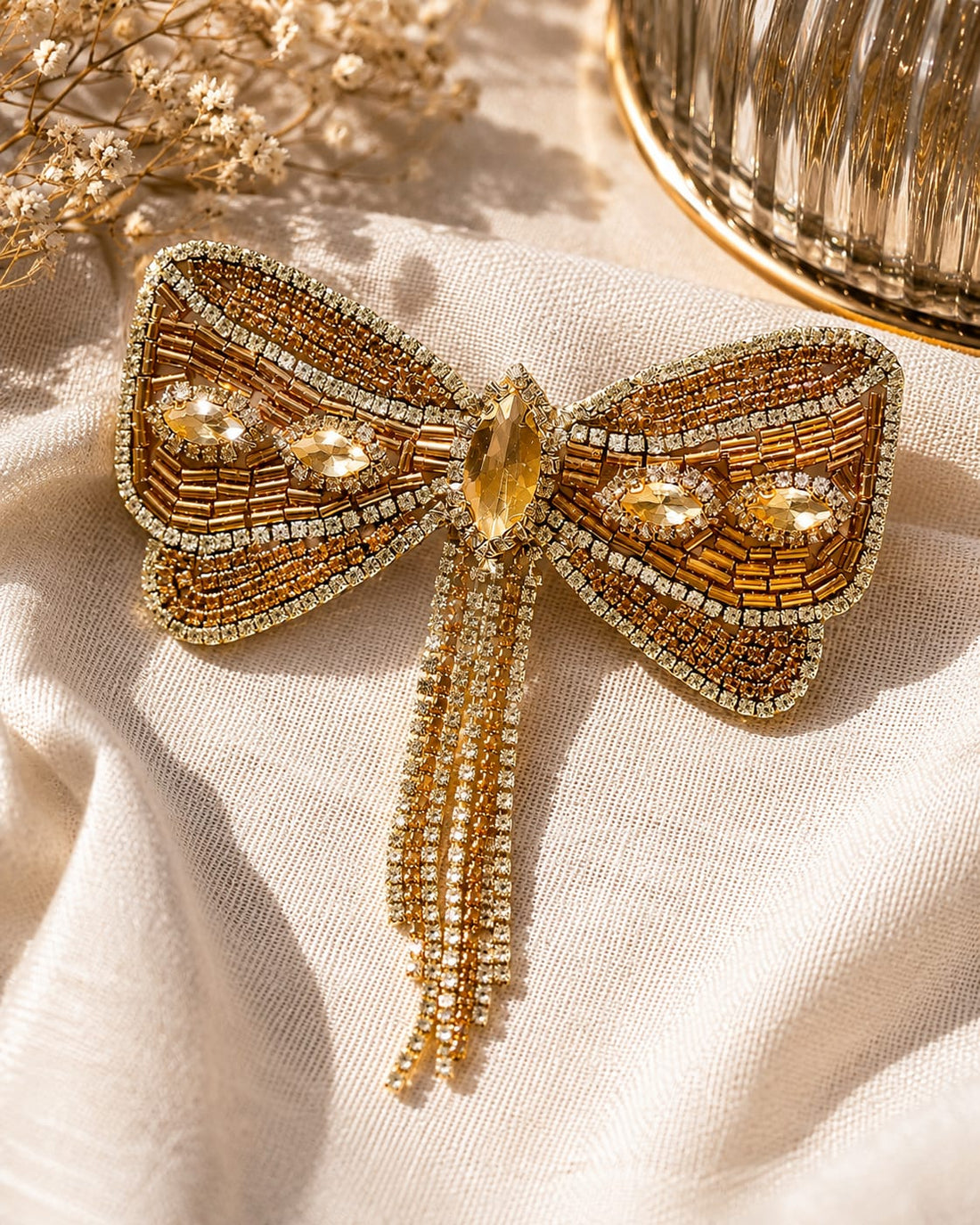 Golden Grace Bow Hairpin
